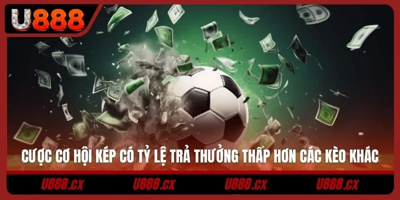 Cược cơ hội kép có tỷ lệ trả thưởng thấp hơn các kèo khác