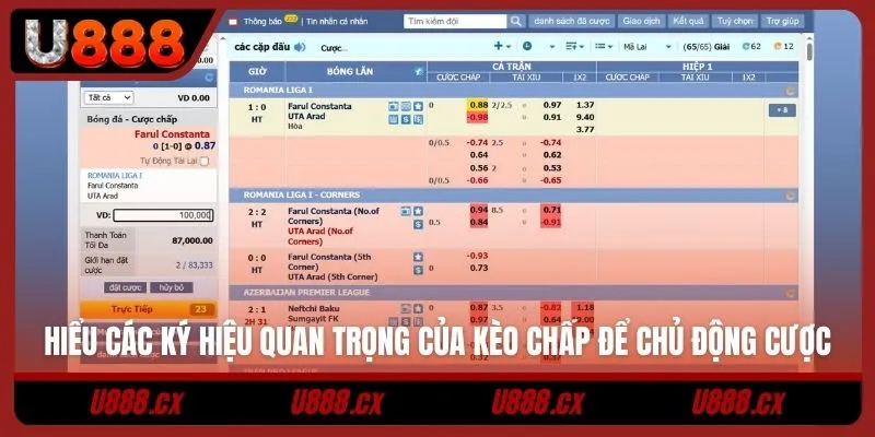 Hiểu các ký hiệu quan trọng của kèo chấp để chủ động cược