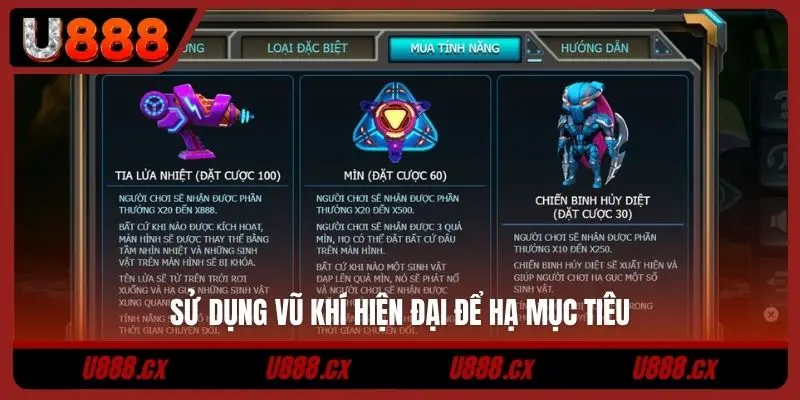 Sử dụng vũ khí hiện đại để hạ mục tiêu