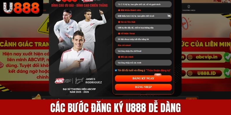 Các bước đăng ký U888 dễ dàng